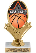 Oval-Shaped Color Insert Trophy