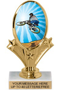 Oval-Shaped Color Insert Trophy