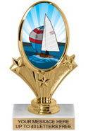 Oval-Shaped Color Insert Trophy