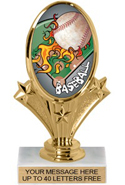 Oval-Shaped Color Insert Trophy