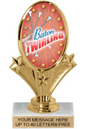 Oval-Shaped Color Insert Trophy