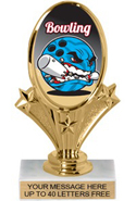 Oval-Shaped Color Insert Trophy