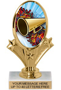 Oval-Shaped Color Insert Trophy