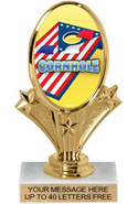 Oval-Shaped Color Insert Trophy