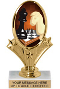Oval-Shaped Color Insert Trophy