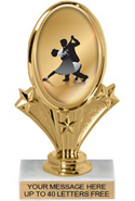 Oval-Shaped Color Insert Trophy