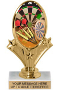 Oval-Shaped Color Insert Trophy