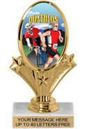 Oval-Shaped Color Insert Trophy