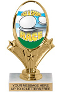 Oval-Shaped Color Insert Trophy