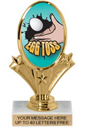Oval-Shaped Color Insert Trophy