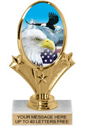 Oval-Shaped Color Insert Trophy