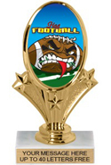 Oval-Shaped Color Insert Trophy