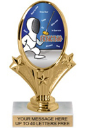 Oval-Shaped Color Insert Trophy