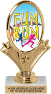 Oval-Shaped Color Insert Trophy