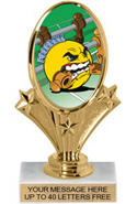 Oval-Shaped Color Insert Trophy