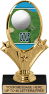 Oval-Shaped Color Insert Trophy