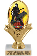 Oval-Shaped Color Insert Trophy