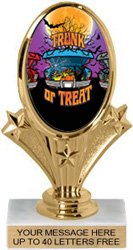Oval-Shaped Color Insert Trophy