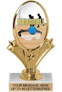 Oval-Shaped Color Insert Trophy