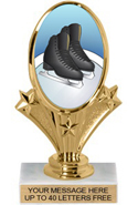Oval-Shaped Color Insert Trophy