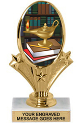 Oval-Shaped Color Insert Trophy