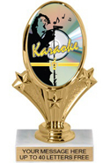Oval-Shaped Color Insert Trophy