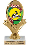 Oval-Shaped Color Insert Trophy