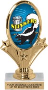 Oval-Shaped Color Insert Trophy