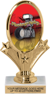 Oval-Shaped Color Insert Trophy