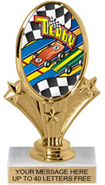 Oval-Shaped Color Insert Trophy