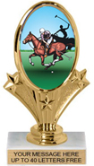 Oval-Shaped Color Insert Trophy
