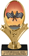 Oval-Shaped Color Insert Trophy