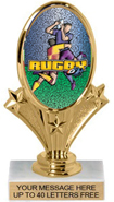Oval-Shaped Color Insert Trophy