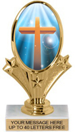 Oval-Shaped Color Insert Trophy