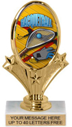 Oval-Shaped Color Insert Trophy