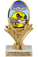 Oval-Shaped Color Insert Trophy