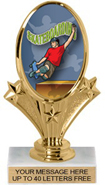 Oval-Shaped Color Insert Trophy