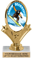 Oval-Shaped Color Insert Trophy