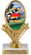 Oval-Shaped Color Insert Trophy