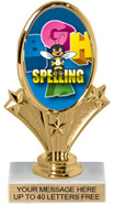 Oval-Shaped Color Insert Trophy