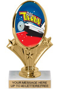 Oval-Shaped Color Insert Trophy