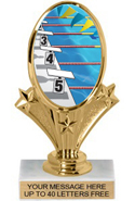 Oval-Shaped Color Insert Trophy