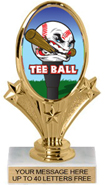 Oval-Shaped Color Insert Trophy