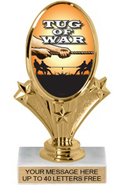 Oval-Shaped Color Insert Trophy