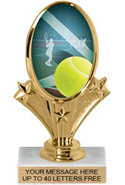 Oval-Shaped Color Insert Trophy