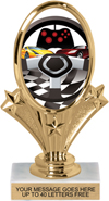 Oval-Shaped Color Insert Trophy
