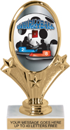 Oval-Shaped Color Insert Trophy