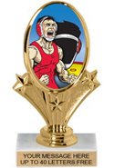 Oval-Shaped Color Insert Trophy