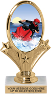 Oval-Shaped Color Insert Trophy