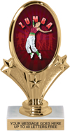 Oval-Shaped Color Insert Trophy